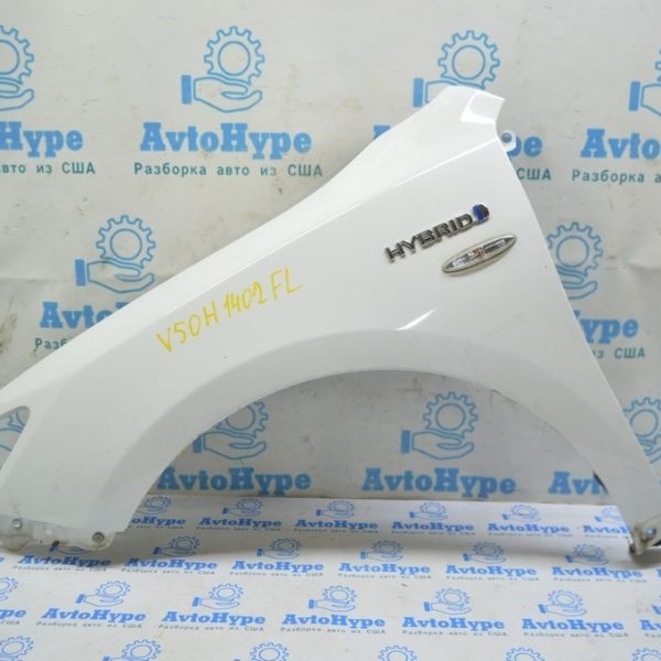 Крыло переднее левое Toyota Camry v50 12-14 usaeuro (02) белое, врезан поворотник, ржавчина 53812-06150