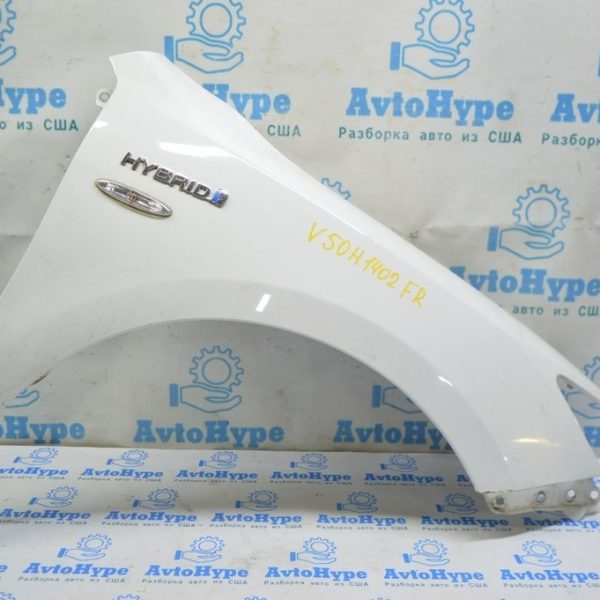 Крыло переднее правое Toyota Camry v50 12-14 usaeuro (02) белое, врезан поворотник 53811-06140