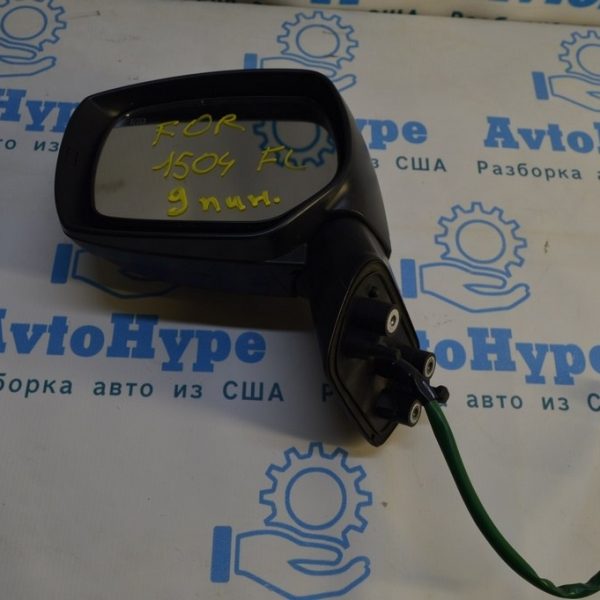 Зеркало боковое левое Subaru Forester 14-18 SJ (04) 9 пин синий цвет подогрев,без поворотника 91036SG003