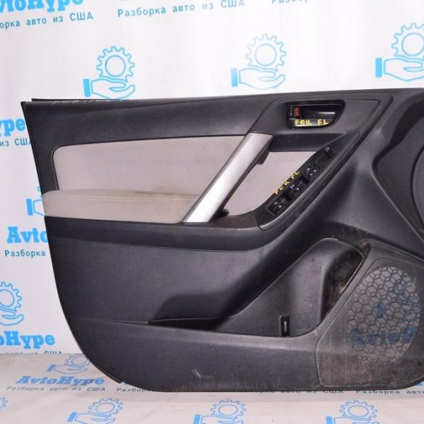 Обшивка двери (карточка) перед лев Subaru Forester 14-18 SJ черн с серой вставкой 94212SG050NA