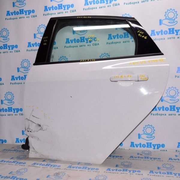 Дверь голая зад лев Ford Focus mk3 11-18 (06) белый цвет YZ деф снизу слева DM5Z-5824631-C