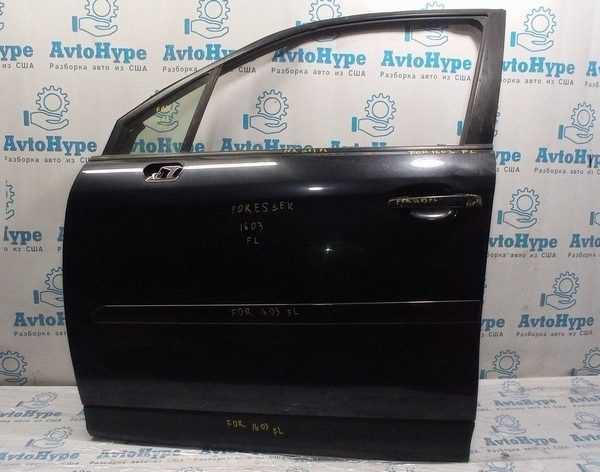 Дверь голая перед лев Subaru Forester 14-18 SJ (03) черный цвет