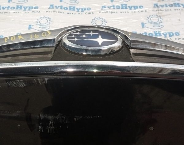 Молдинг капота Subaru Forester 14-18 SJ хром (03) небольшой деф 91121SG001