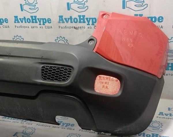 Бампер задний голый правый клык Jeep Renegade 15- оранжевый 6SC03TZZAA