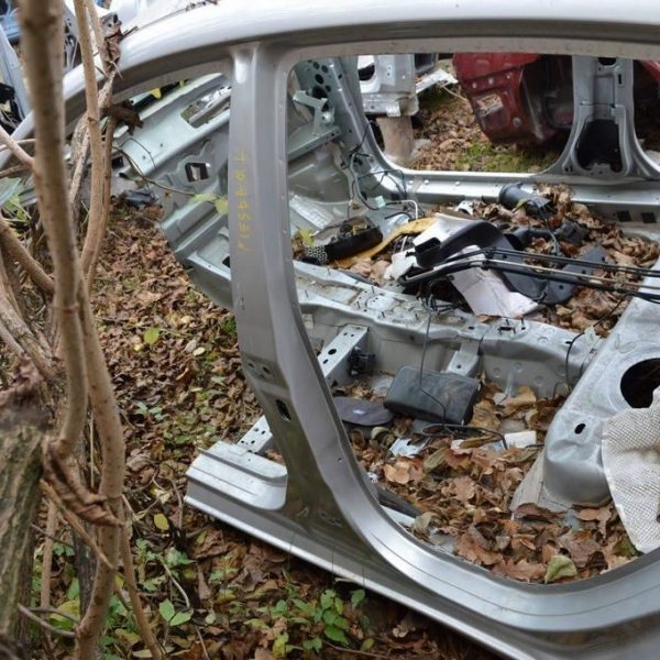 Стойка кузовная центральная левая Ford Fiesta 11-19  серебро цвет ux (01) AE8Z-5424383-A