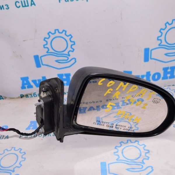 Зеркало боковое правое Jeep Compass 11-16 с подогревом (02) черн структура 5 пин 5115042AK