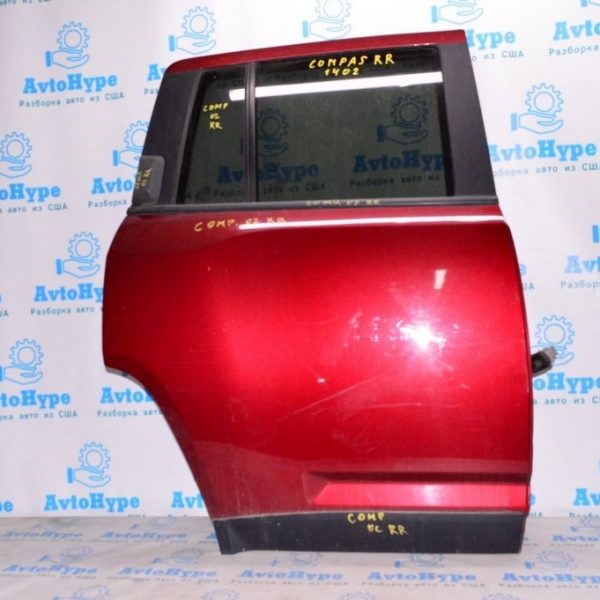 Дверь голая зад прав Jeep Compass 11-16 (02) красный цвет PRP 68079384AF