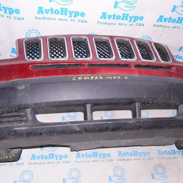 Бампер передний голый нижняя часть Jeep Compass 11-16 без буксировочных петель (02) 68109863AA