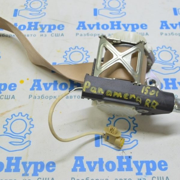 Ремень безопасности зад прав Porsche Panamera 10-16 беж стрельнул 9708030350062S