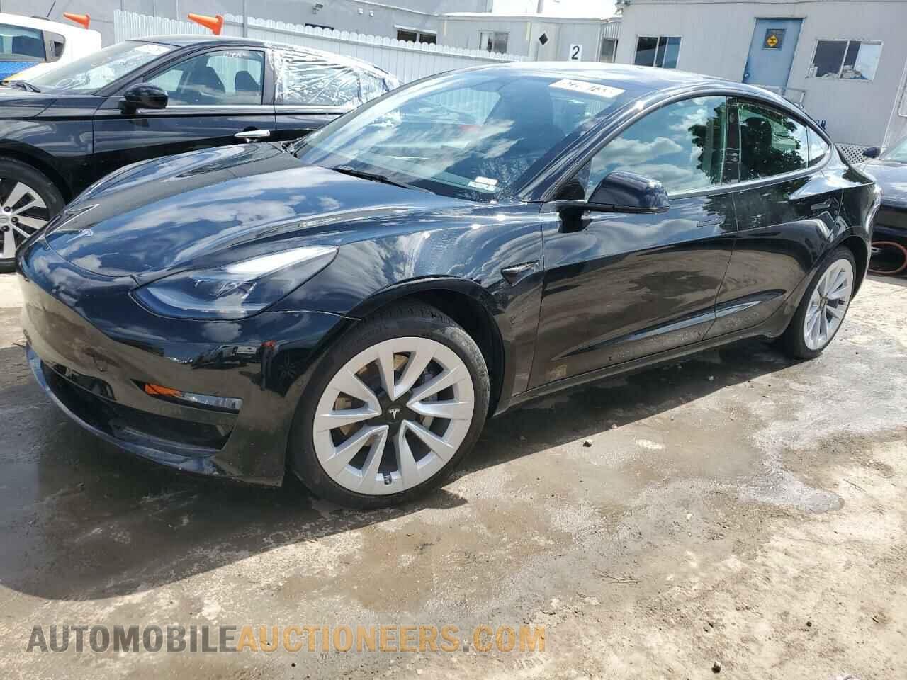 Tesla Model 3 2022 Black vin: 5YJ3E1EB6NF185551 — 2022 г., чёрный цвет, разобран на запчасти