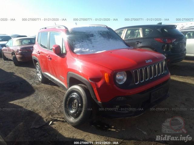 Jeep Renegade Latitude 2015 Red 2.4L — 2015 г., красный цвет, разобран на запчасти