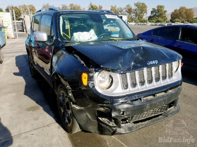Jeep Renegade Limited 2016 Black 2.4L — 2016 г., чёрный цвет, разобран на запчасти